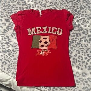 Red Mexico Soccer Kids T-Shirt